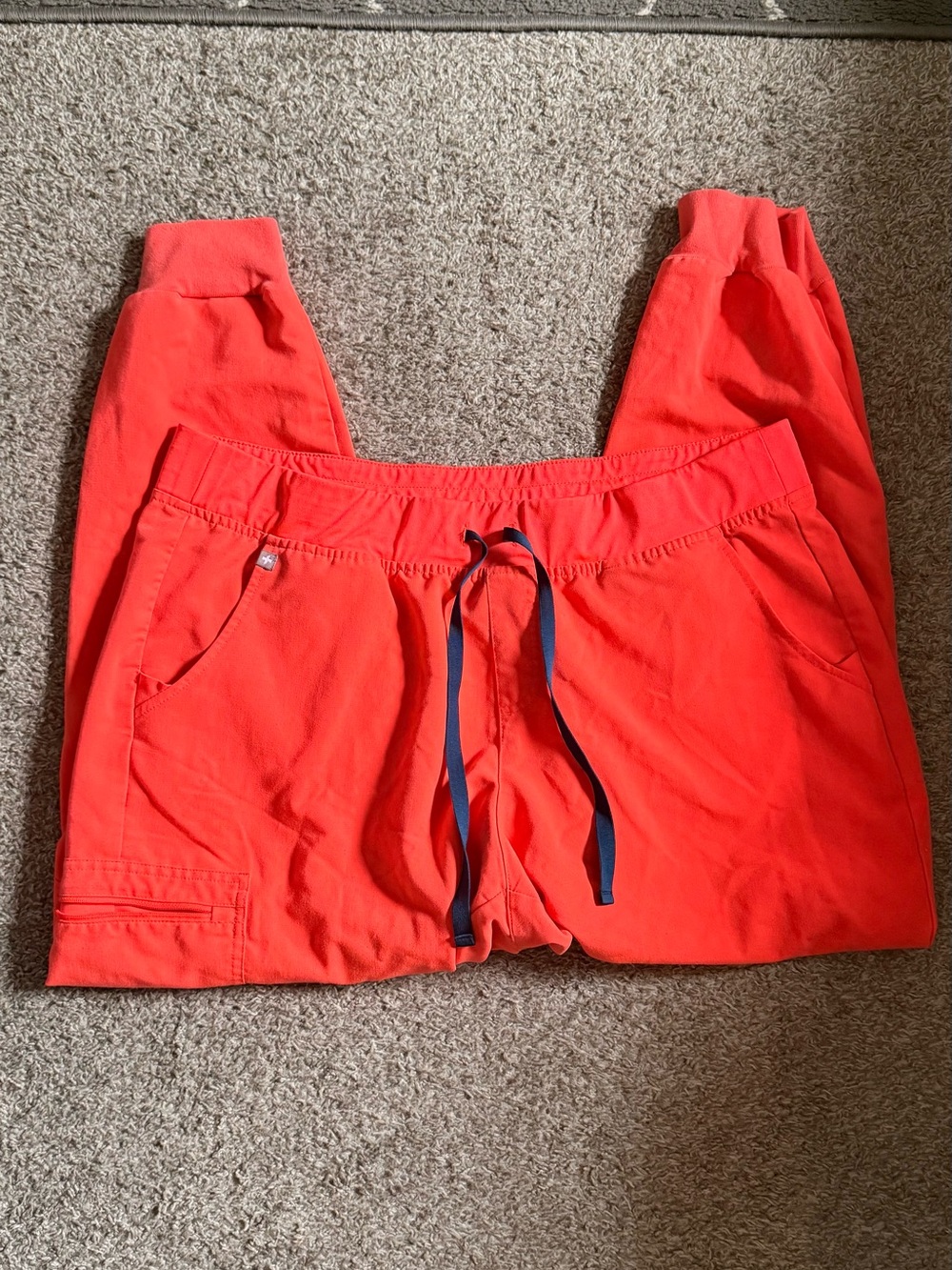 FIGS Zamora Jogger Scrub Pants XXL Bright Coral/Neon Orange Healthcare Uniform